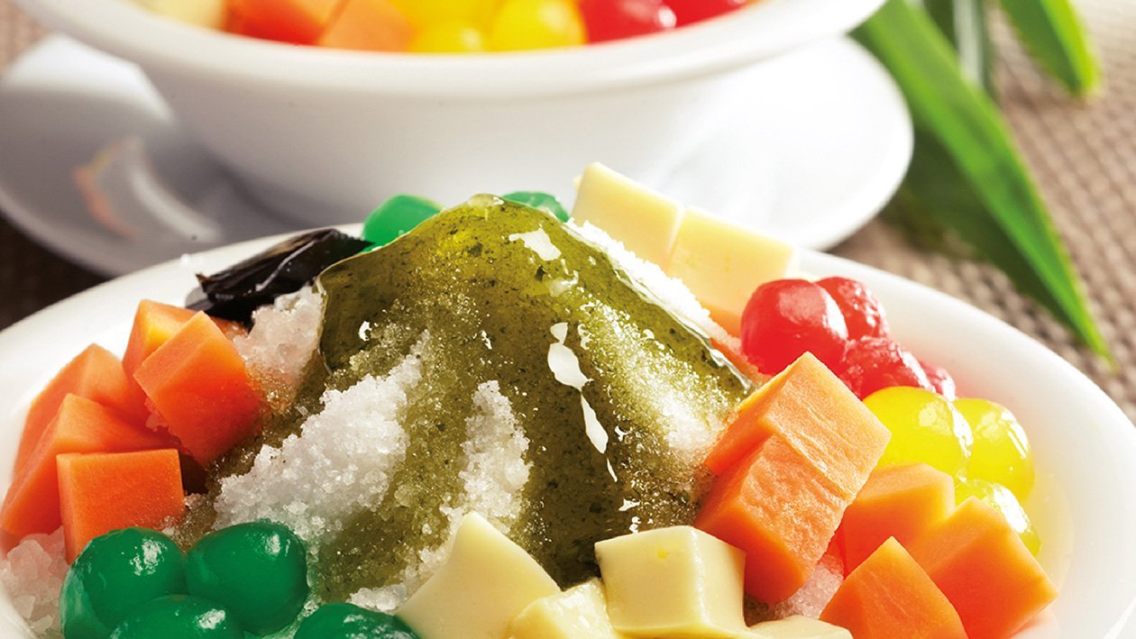 Screwpine Mint Syrup on Shaved Ice – - Recipe